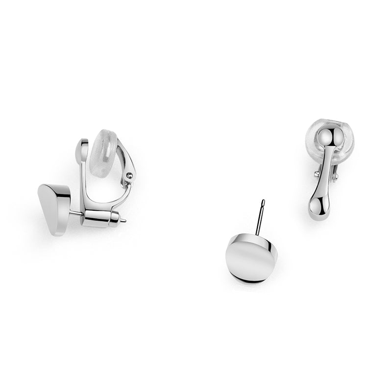Devotion Ear Clips in Rhodium Brass - ThEyes On