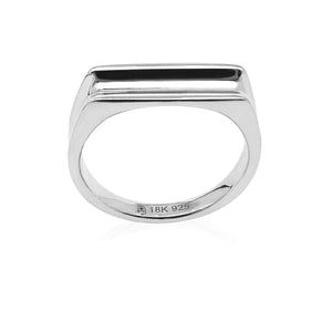 Adoring Curved Ring in Rhodium 925Silver - ThEyes On
