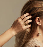 On Diet Wide Pudding Ring in Rhodium 925Silver - ThEyes On