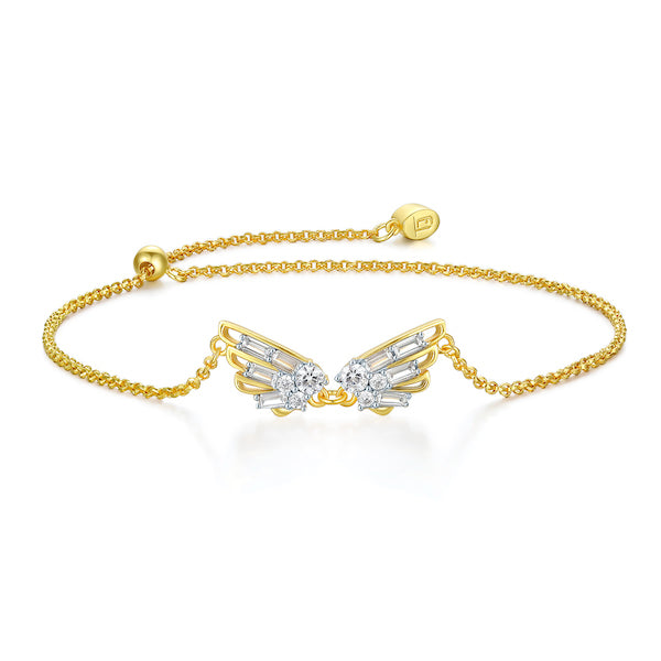 Wings Adjustable Bracelet in 18k Gold Vermeil