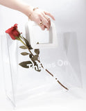 ThEyesOn You Tote/Shopper Bag in Clear Vinyl - ThEyes On