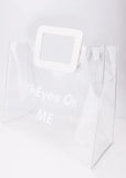 ThEyesOn You Tote/Shopper Bag in Clear Vinyl - ThEyes On