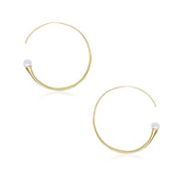 Pearl 18k Hoops