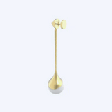 Devotion Long Dangle Pearl Earring in 18k Gold - ThEyes On