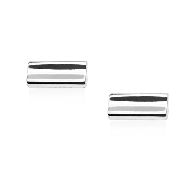 Adoring Rectangle Stud in Rhodium 925 Silver - ThEyes On