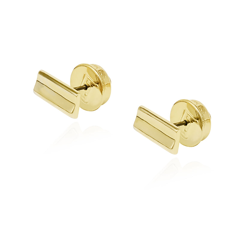 Adoring Rectangle Stud in 18k Gold - ThEyes On