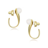 No More Tears Pearl Hoops in 18k Gold - ThEyes On