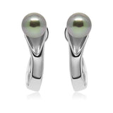 No More Tears Pearl Hoops in Rh 925Silver - ThEyes On
