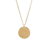 Adoring Curved Disc Necklace in 18k Gold - ThEyes On