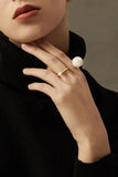 2 Finger Ring- Adjustable Ring-18k Gold - Vermeil-ThEyes On