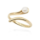 Adjustable Pearl Open Ring