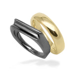 Curved Chunky Silver Ring
